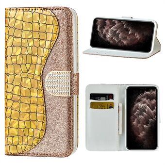 Crocodile Texture + Flash Powder Leather Shell for iPhone 12 Pro Max 6.7 inch