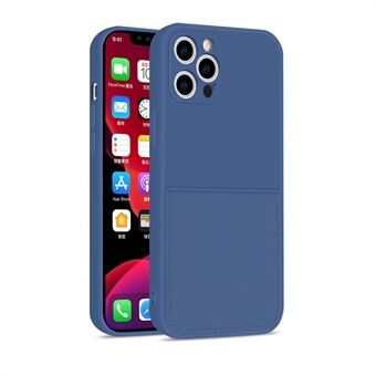 Soft TPU Phone Case with PU Leather Card Slot for iPhone 12 Pro Max 6.7-inch