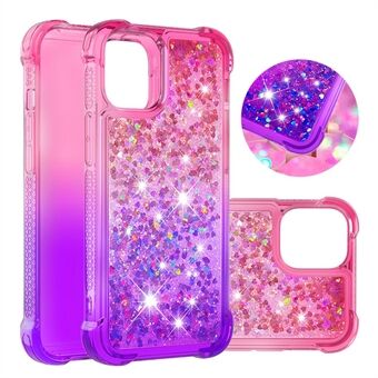 Shockproof Gradient Glitter Powder Quicksand TPU Back Shell for iPhone 12 Pro Max 6.7 inch