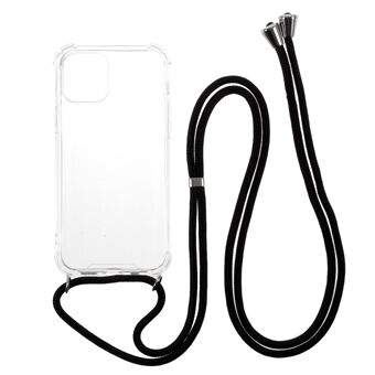 Shockproof Cover Corner Bumper Frame TPU Phone Case with Lanyard for iPhone 12 Pro Max