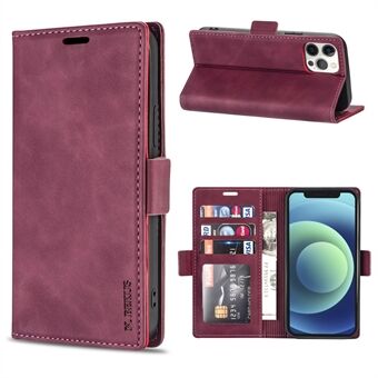 N.BEKUS TPU + PU Leather Wallet Stand  Phone Protective Case for iPhone 12 Pro Max