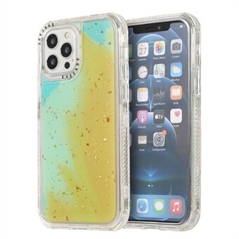 Dreamland Watercolor PC + TPU Hybrid Shell Case with Goldleaf Decor for iPhone 12 Pro Max