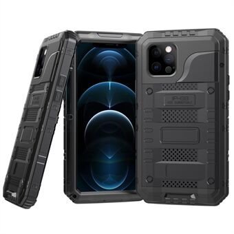 Silicone+Metal Shockproof Waterproof Case for iPhone 12 Pro Max