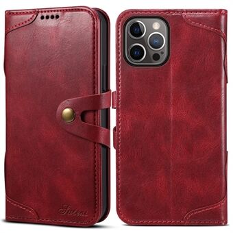 SUTENI 234 Series Shockproof Flip Phone Cover Anti-scratch TPU+PU Leather Wallet Phone Shell with Stand for iPhone 12 Pro Max 6.7 inch