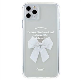 For iPhone 12 Pro Max 6.7 inch Stylish Bowknot Pattern Printed Case Transparent Soft TPU Cell Phone Cover