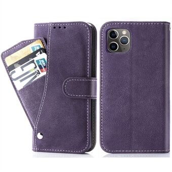 For iPhone 12 Pro Max 6.7 inch Wear-resistant Retro Texture Cell Phone Case PU Leather Rotating Card Slots Holder Stand Wallet Shell