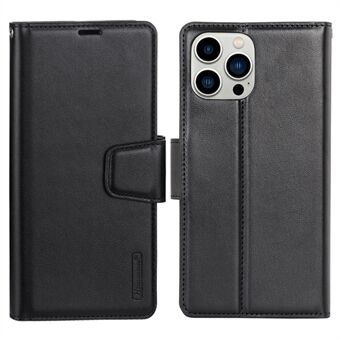 HANMAN Mill Series for iPhone 12 Pro Max 6.7 inch Shockproof Cell Phone Cover Foldable Stand PU Leather Flip Phone Wallet Case