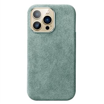 Anti-scratch Phone Back Cover For iPhone 12 Pro Max 6.7 inch Suede Coated PC Phone Case with Metal Button