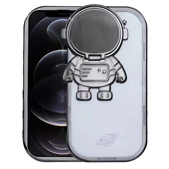 Anti-Drop TPU Phone Case for iPhone 12 Pro Max 6.7 inch Spaceman Design Protective Phone Shell with Camera Lens Cover