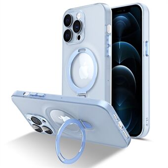 Magnetic Phone Case for iPhone 12 Pro Max 6.7 inch , Matte PC+TPU Kickstand Cover with Camera Lens Protector