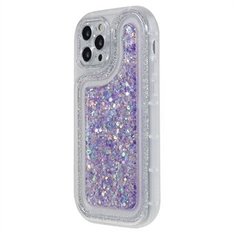 For iPhone 12 Pro Max 6.7 inch Epoxy Glitter Bling Case Anti-Scratch TPU Phone Cover