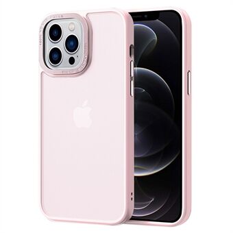 For iPhone 12 Pro Max Metal Camera Frame Translucent Matte PC+TPU Case Skin-touch Phone Cover