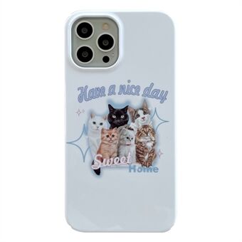 For iPhone 12 Pro Max 6.7 inch Hard PC Phone Case Pattern Printing Protective Glossy Phone Shell - Splash