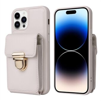 For iPhone 12 Pro Max Multiple Card Slots Crossbody Phone Bag PU Leather Coated TPU Kickstand Phone Cover