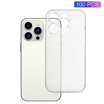 100PCS For iPhone 12 Pro Max Hard Phone Case HD Transparent Shell Clear Slim-Fit Plastic Cell Phone Cover