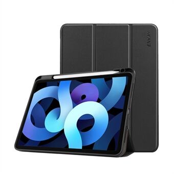 ENKAY ENK-8015 Tri-fold Stand PU Leather Smart Cover with Pen Slot for iPad Air 10.9 2020/iPad Pro 11 2018