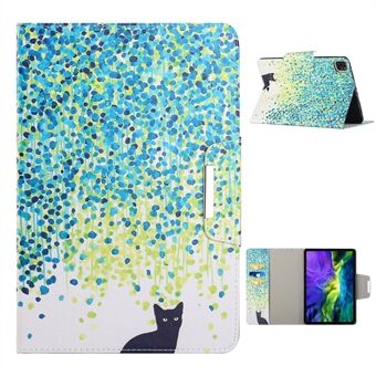 Auto-Sleep-and-Wake Function Pattern Printing Leather Wallet Stand Protective Case for iPad Air (2020)/Pro 11-inch (2020)