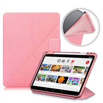 Origami Stand Strong Magnet Absorption Leather Smart Cover with Pen Slot for iPad Air (2020)