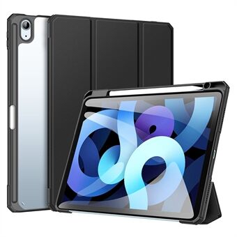 DUX DUCIS TOBY Series Smart Premium Leather Tri-fold Cover with Auto Sleep / Wake Lightweight Stand Case for iPad Air (2020) 10.9 inch