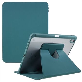 For iPad Air (2020) / (2022) Shockproof Tablet Case with Rotary Kickstand PU Leather + TPU + Acrylic Protective Cover - Midnight Green