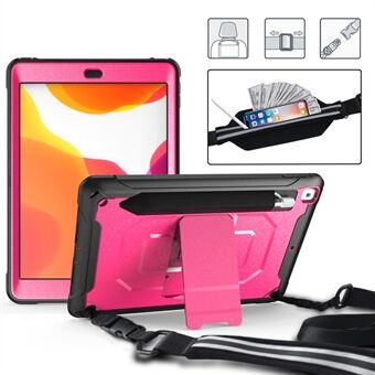 Shoulder Strap Shockproof Stand Armor Case Tablet Cover for iPad 10.2 (2020)/(2019) (with Pen Cap)