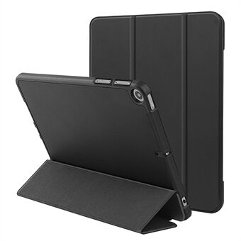 Microfiber Leather + TPU + Silicone Tri-fold Stand Auto Wake/Sleep Tablet Case Shell with Pen Slot for iPad 10.2 (2020)/(2019)/(2021)