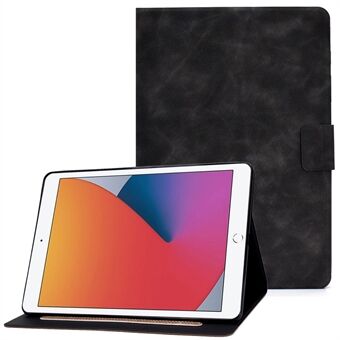 For iPad 10.2 (2020) (2019)  /  iPad Air 10.5 inch (2019) Calf Textured Leather Tablet Case Card Holder Adjustable Stand Protective Cover