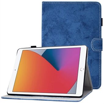 For iPad 10.2 (2019) (2020)  /  iPad Air 10.5 inch (2019) Cloth Texture PU Leather Tablet Cover Card Slots Folio Stand Protection Case with Pen Storage Loop