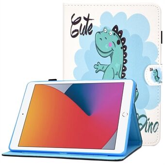 For iPad 10.2 (2020) / (2019) / iPad Air 10.5 inch (2019) Stand Leather Case Stylish Pattern Printing Magnetic Anti-scratch Tablet Cover with Card Slots