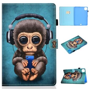 Pattern Printing Leather Card Holder Tablet Shell for iPad Pro 11-inch (2021)/Air (2020)