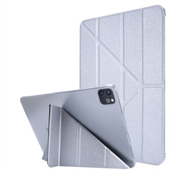 Origami Stand Silk Texture Leather Smart Tablet Cover Shell for iPad Pro 11-inch (2021)