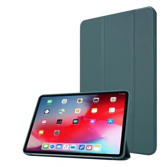 Tri-fold Stand Silicone + PU Leather Tablet Case Cover for iPad Pro 11-inch (2021)