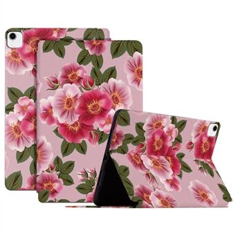 For Apple iPad Pro 11-inch (2018) / (2020) / (2021) Stand Design Flower Pattern Printed Folio Flip Tablet Case Anti-scratch Leather Protective Cover