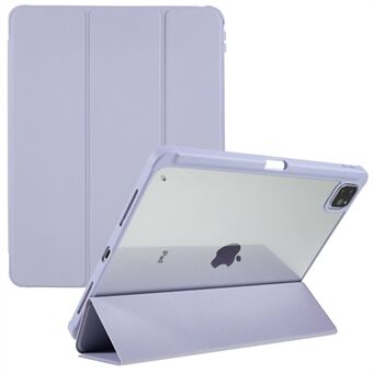 For iPad Pro 11-inch (2018) / (2020) / (2021) / (2022) Protective Case PU Leather + TPU + Acrylic Tablet Case Tri-fold Stand Shockproof Cover