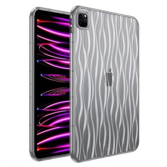 Tablet Cover for iPad Pro 11 (2020) / (2021) / (2022) Wave Texture Transparent TPU Protective Case