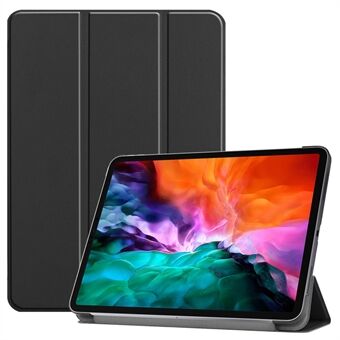 Tri-fold Design Leather Stand Case [Auto Sleep/Wake Function] for iPad Pro 12.9-inch (2021) - Black