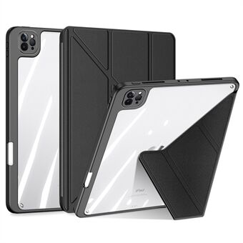 DUX DUCIS for iPad Pro 12.9-inch (2018) / (2020) / (2021) Magi Protective Case Detachable 2-in-1 Leather+PC+TPU Auto Wake  /  Sleep Feature Anti-drop Tablet Cover with V-fold Stand