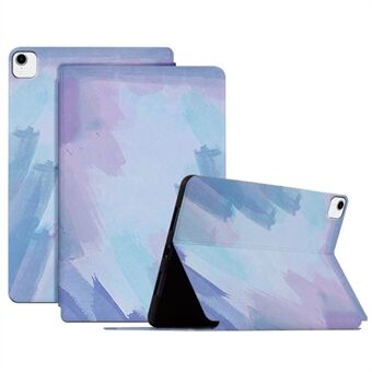 For iPad Pro 12.9-inch (2018) / (2020) / (2021) Watercolor Pattern Protective Cover Anti-fall Scratch-Resistnt PU Leather Tablet Case with Stand and Auto Wake  /  Sleep