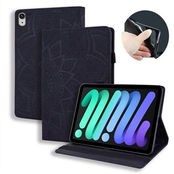 Flower Pattern Imprinting Leather Tablet Stand Cover with Card Slots for iPad mini (2021)/mini 6