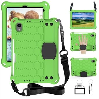 Honeycomb Texture EVA Tablet Shell with Shoulder Strap for iPad mini (2021)