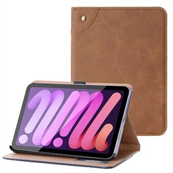 Retro Style Smart Sleep/Wake Up Tablet Leather Cover Case with Wallet Stand for iPad mini (2021)