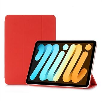 For iPad mini (2021) Tri-Fold Stand Magnetic Absorption Detachable Smart Leather Cover Case