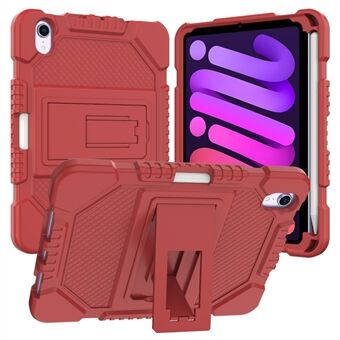 Solid Color Anti-Drop Shockproof Silicone + PC Kickstand Design Tablet Case Cover for iPad mini (2021)