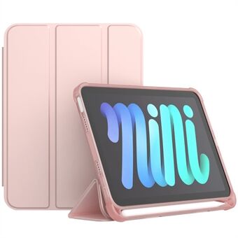 Tri-fold Stand Auto Wake/Sleep PU Leather Tablet Cover Case with Pen Slot for iPad mini (2021)