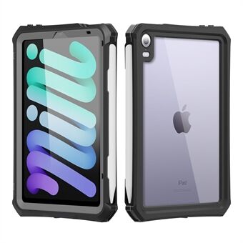 SHELLBOX 2m Drop-resistant IP68 Waterproof Case Protective Shell with Kickstand and Lanyard for iPad mini (2021)/iPad mini 6