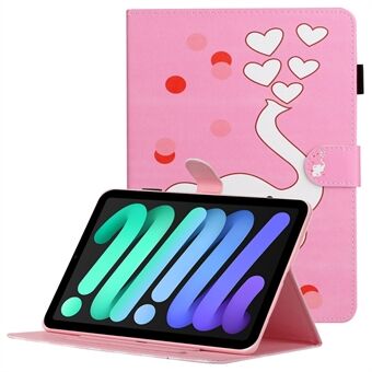 Slim Fit Pattern Printed Drop-proof PU Leather Stand Tablet Cover Case for iPad mini (2021)