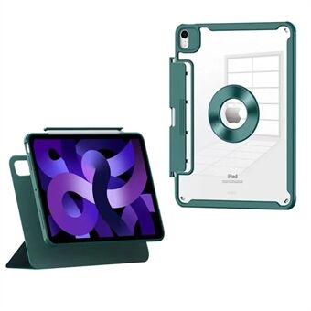 For iPad mini (2021) Drawer Pen Slot Design Magnetic Detachable Case Full Protection PU Leather Tablet Stand Cover