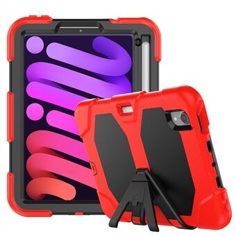 Shockproof Case for iPad mini (2021) Anti-Drop PC + Silicone Case Built-In Screen Protector Kickstand Tablet Cover