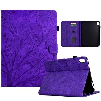 Stand Tablet Case for iPad mini (2021) , Imprinted Tree Leather Tablet Cover with Card Holder