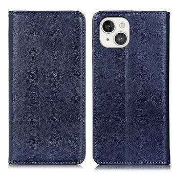 Crazy Horse Texture Auto-absorbed Wallet Leather Phone Stand Case for iPhone 13 6.1-inch